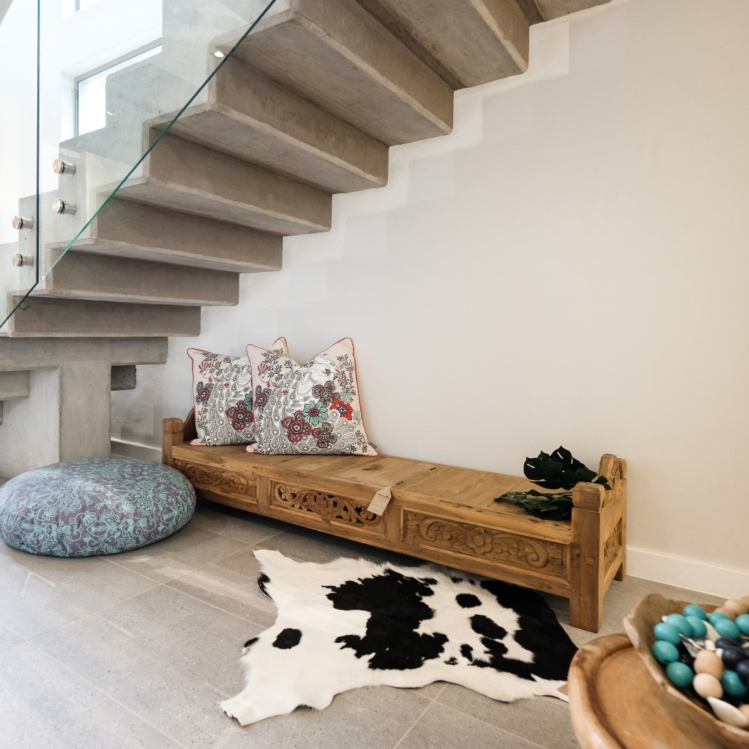 Melonwoods solid wood furniture in a completed interior