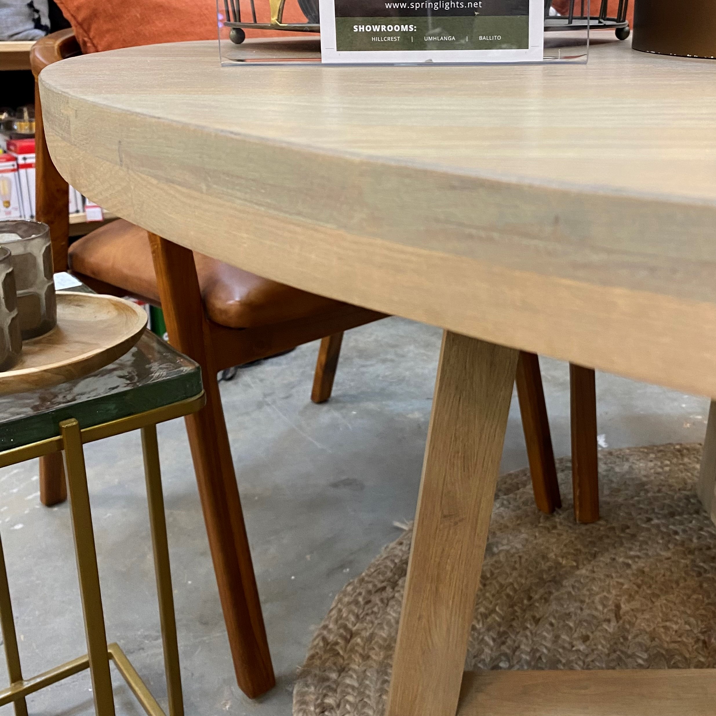 Round X-Leg Dining Table - Image 3