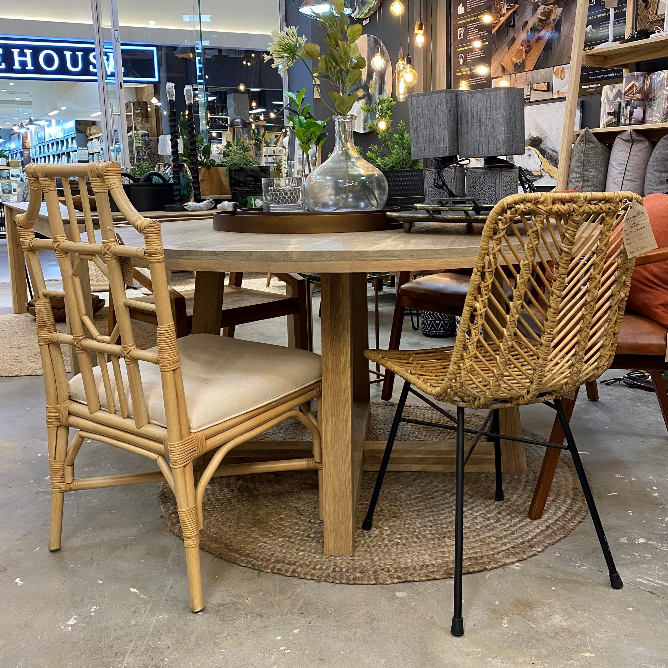 Round X-Leg Dining Table - Image 2