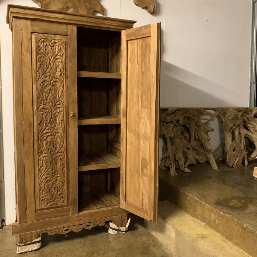 Carved Double Door Cabinet - Image 4