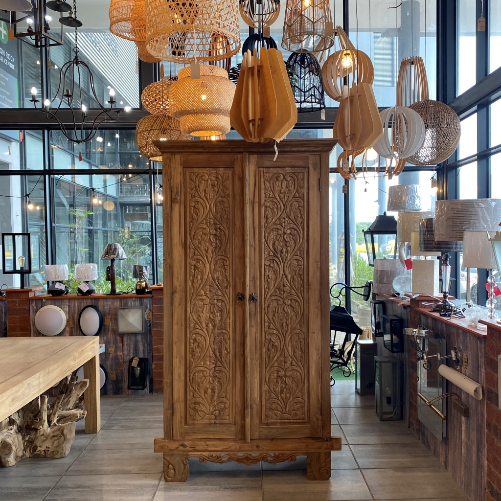 Carved Double Door Cabinet
