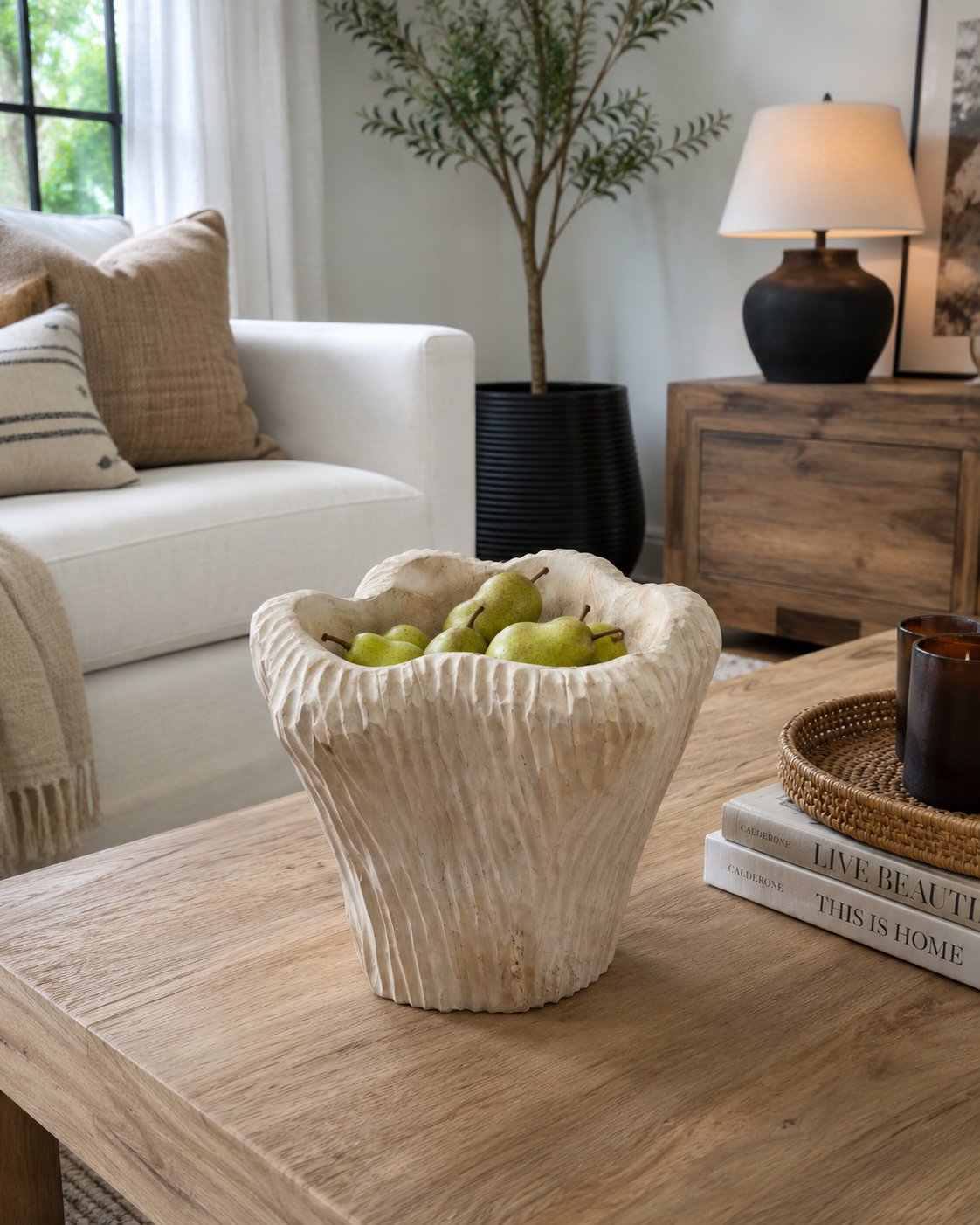 Teak Star Fruit Bowl 50cm